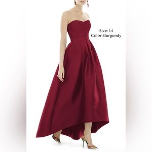 Alfred Sung Strapless High/Low Ballgown